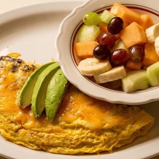 Avocado, Bacon, and Cheese Omelette