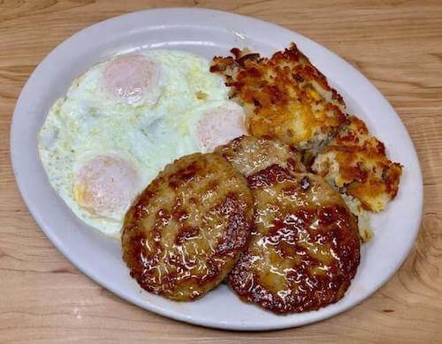 Sausage Patties and Eggs.