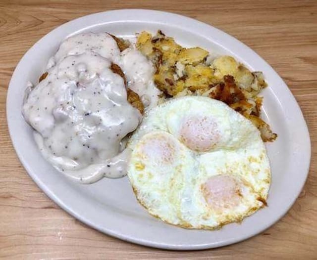 Country Fried Steak and Eggs.